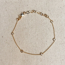 Load image into Gallery viewer, 18k Gold Filled CZ Bezel Bracelet