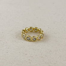 Load image into Gallery viewer, 18k Gold Filled Bezel CZ Eternity Band Ring