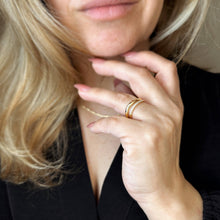 Load image into Gallery viewer, 18k Gold Filled Stackable Wave Ring