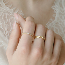 Load image into Gallery viewer, Gold Plated Pavé Band Ring view 2