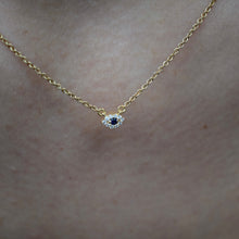 Load image into Gallery viewer, Dainty Diamond Evil Eye Necklace