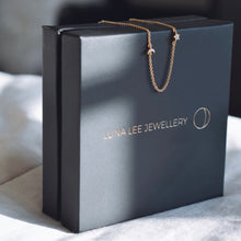 Load image into Gallery viewer, Dainty Diamond Luna Star Bracelet