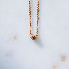 Load image into Gallery viewer, Dainty Diamond Evil Eye Necklace