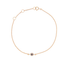 Load image into Gallery viewer, Dainty Diamond Evil Eye Bracelet