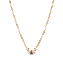 Load image into Gallery viewer, Dainty Diamond Evil Eye Necklace