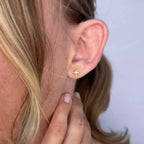 Starburst stud worn on the ear