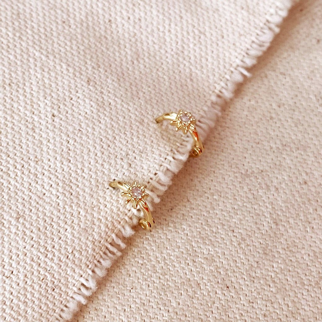 Starburst mini clicker hoops on a linen edge