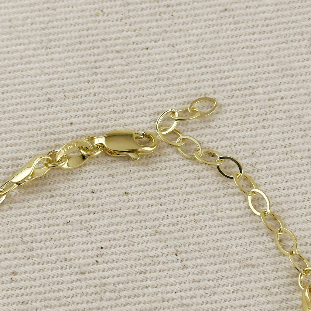 Paperclip bracelet lobster clasp detail