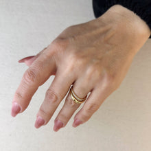Load image into Gallery viewer, 18k Gold Filled Stackable Wave Ring
