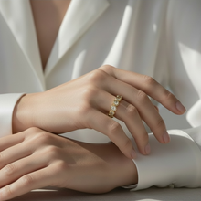 Load image into Gallery viewer, 18k Gold Filled Bezel CZ Eternity Band Ring
