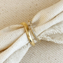 Load image into Gallery viewer, 18k Gold Filled Stackable Wave Ring
