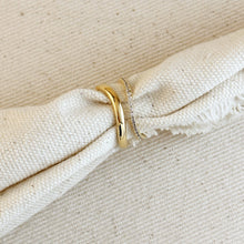Load image into Gallery viewer, 18k Gold Filled Stackable Wave Ring
