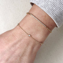 Load image into Gallery viewer, 18k Gold Filled CZ Bezel Bracelet
