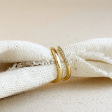 Load image into Gallery viewer, 18k Gold Filled Stackable Wave Ring
