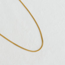 Load image into Gallery viewer, Gold Plated Herringbone Chain Necklace
