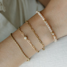 Load image into Gallery viewer, Gold Plated Oval Link Bracelet view 5
