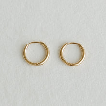 Load image into Gallery viewer, Gold Plated Thin Hoop Earrings view 2
