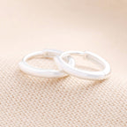 Slim sterling silver huggie hoop earrings