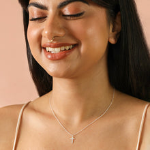 Load image into Gallery viewer, Sterling Silver Small Cross Necklace view 3
