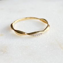 Load image into Gallery viewer, Solid Gold Dainty Diamond Ring
