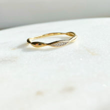 Load image into Gallery viewer, Solid Gold Dainty Diamond Ring
