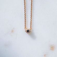 Load image into Gallery viewer, Dainty Diamond Evil Eye Necklace
