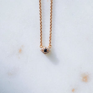 Dainty Diamond Evil Eye Necklace