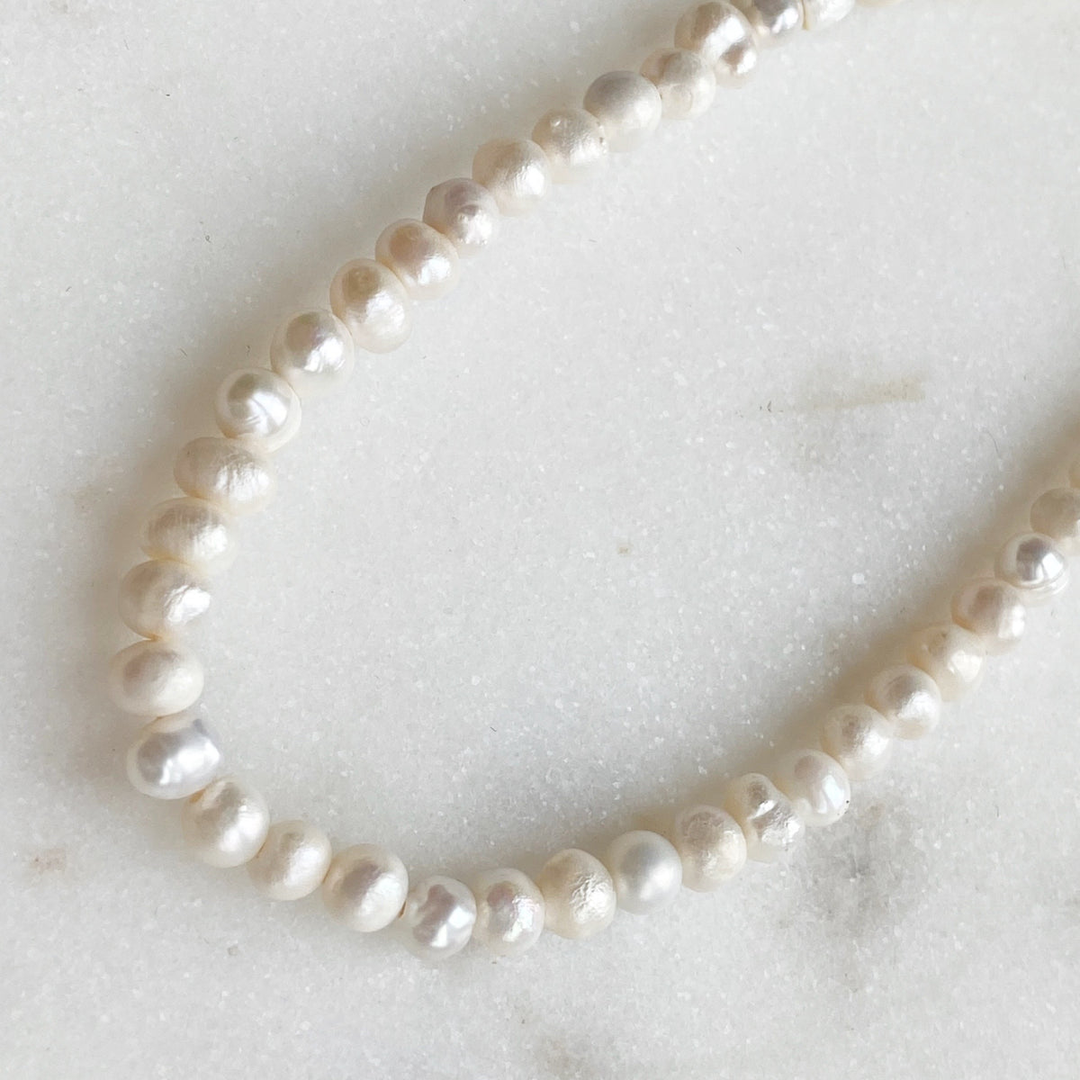 Mini Freshwater Pearl Necklace — freshwater pearl and gold necklace