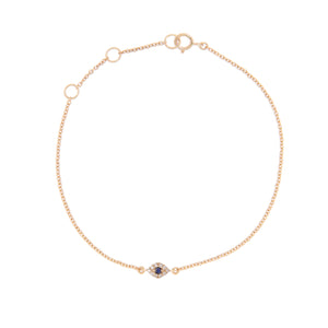 Dainty Diamond Evil Eye Bracelet