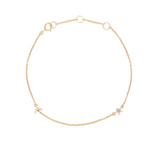 Load image into Gallery viewer, Dainty Diamond Luna Star Bracelet
